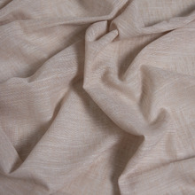 Custom Burano Linen-Blend Sheer S-Fold Single Panel Curtain & Track Set